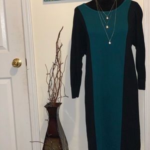 Apt 9 Green/Black sweater dress